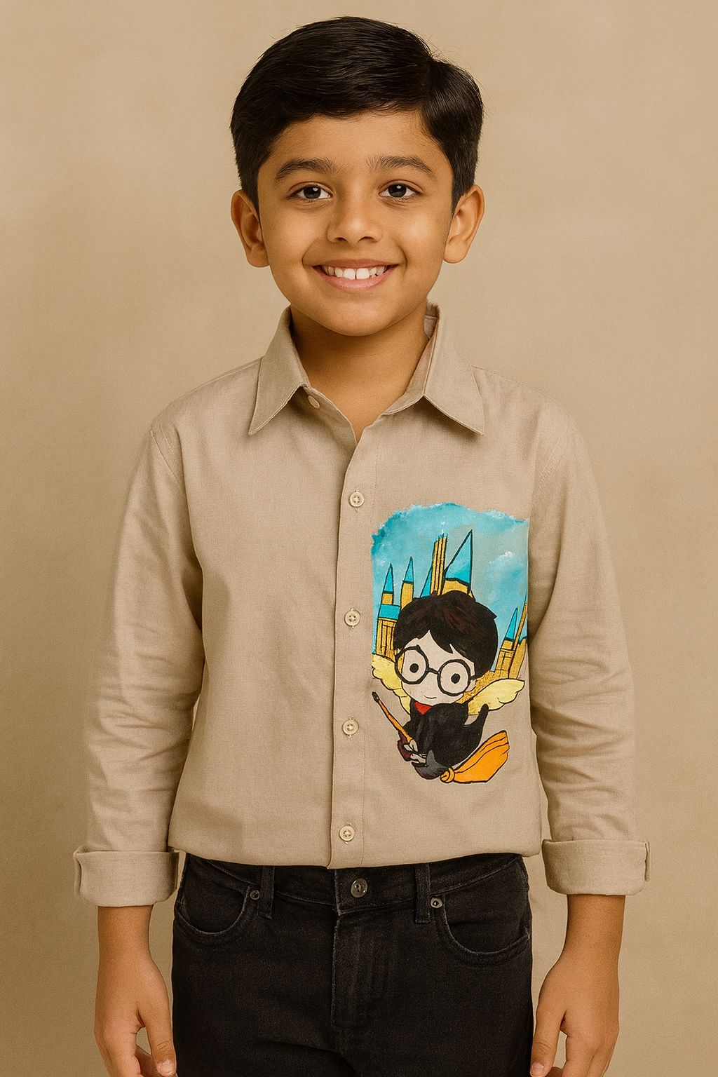 Wizarding Adventure Handpainted Kids' Shirt