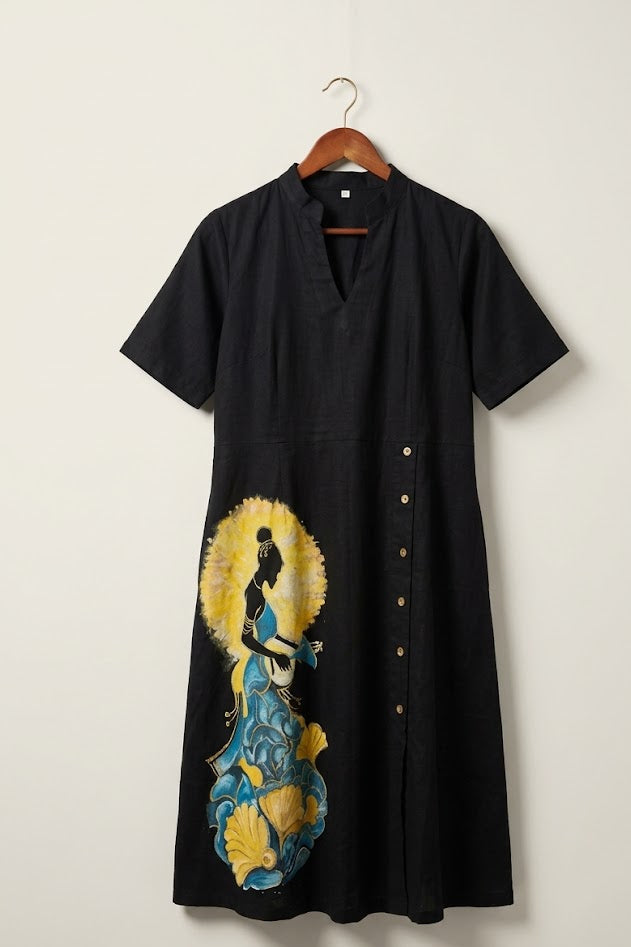 Signature Hand-Painted Heritage Midi – Blue & Gold Edition