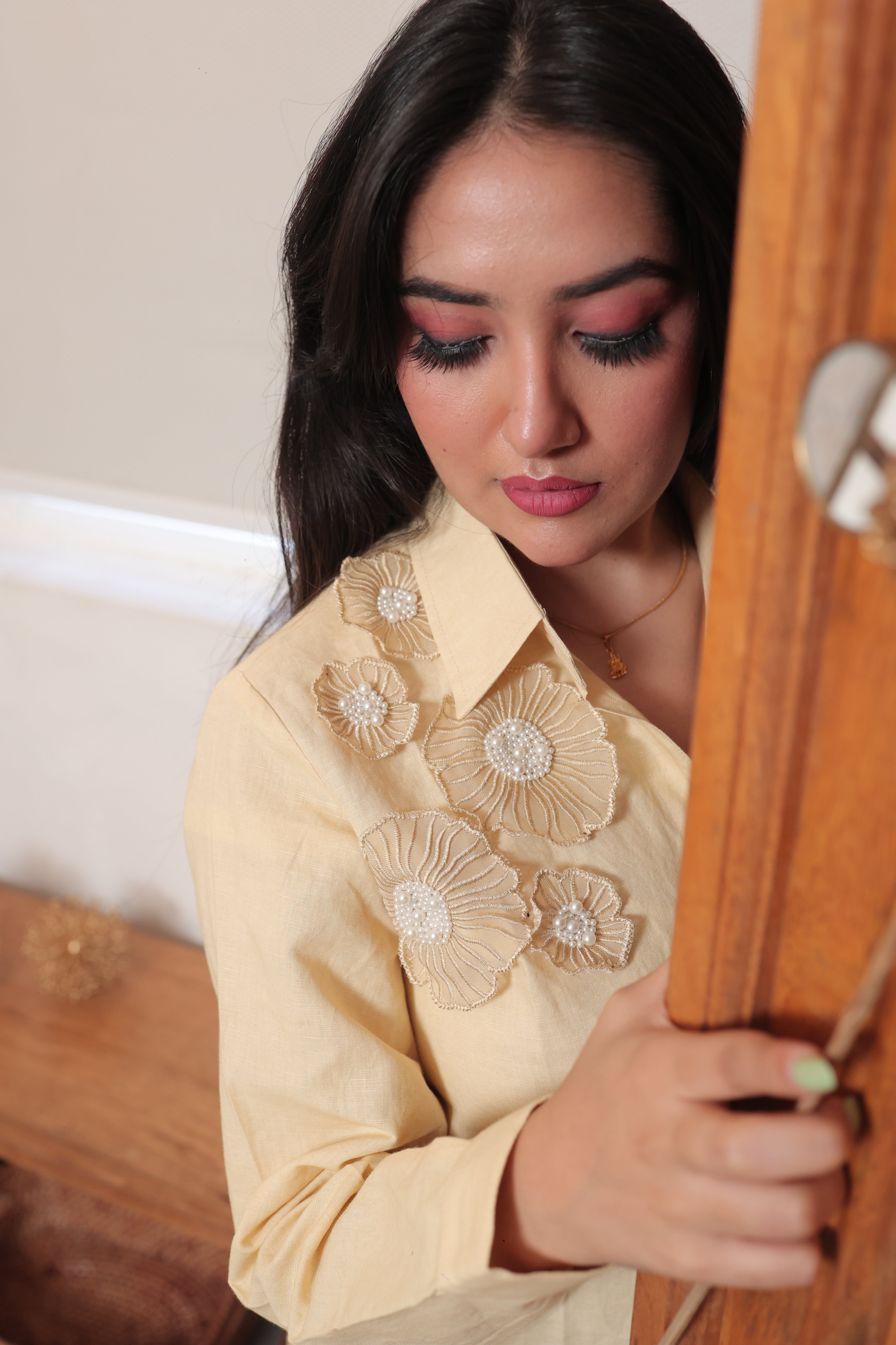 Pearly Flower Shirt