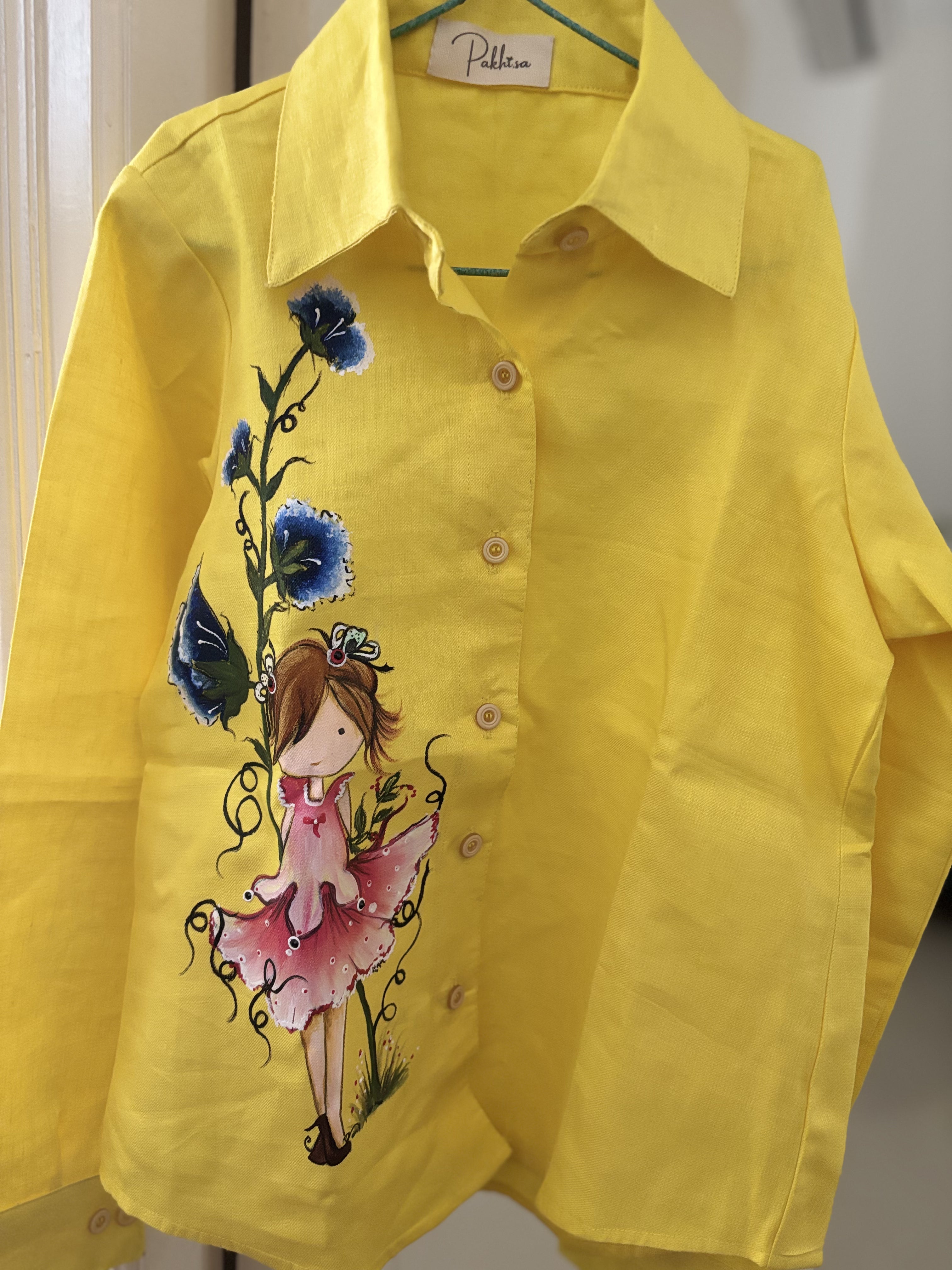 Whimsical Blossom Handpainted Kids' Shirt