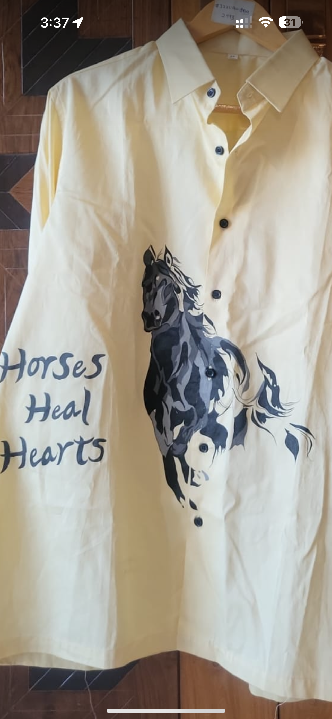 Gallant Steed Handpainted Horse Shirt For Men