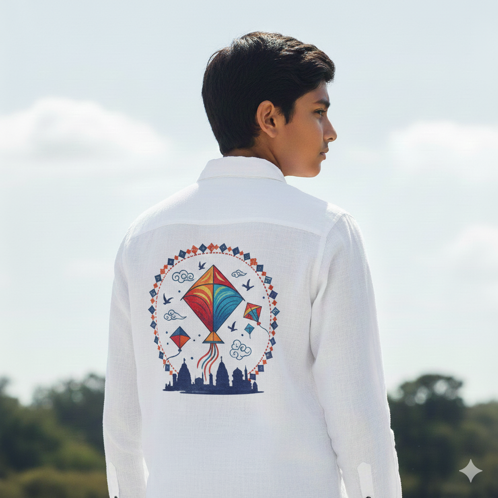 Sunset Soaring Illustrated Button-Down