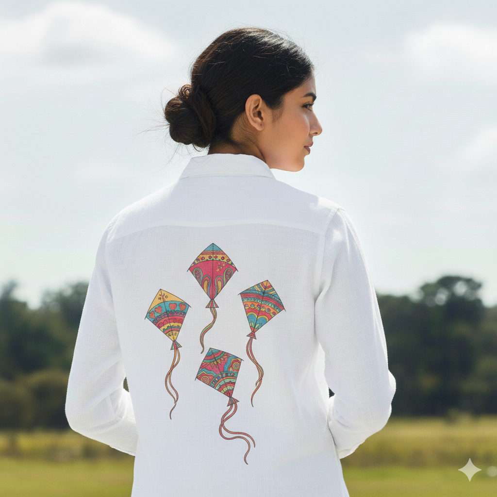 The Sky-High Kite Handpainted Shirt