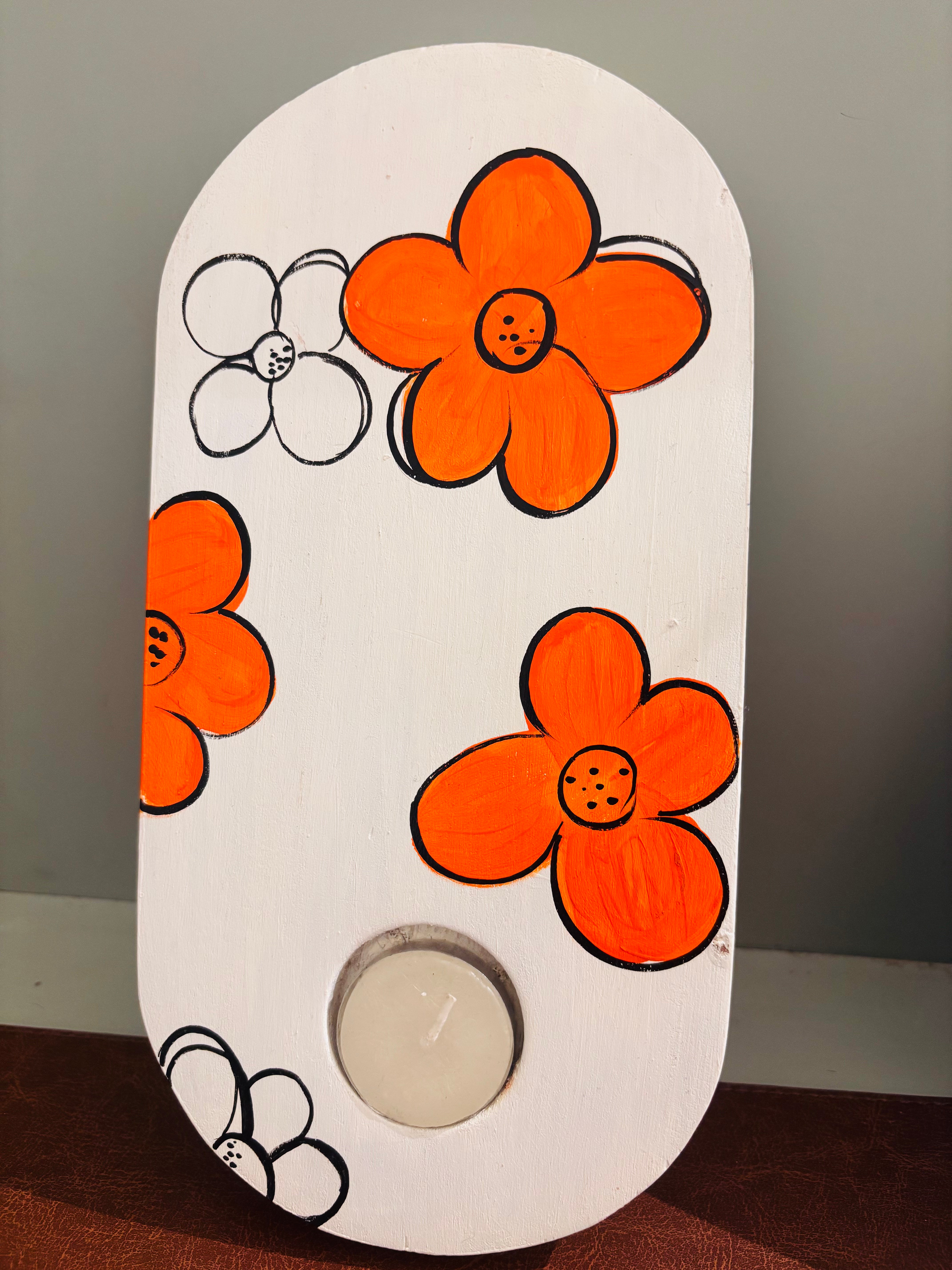 Bold Botanicals | Bespoke Hand-Painted T-Light Holder