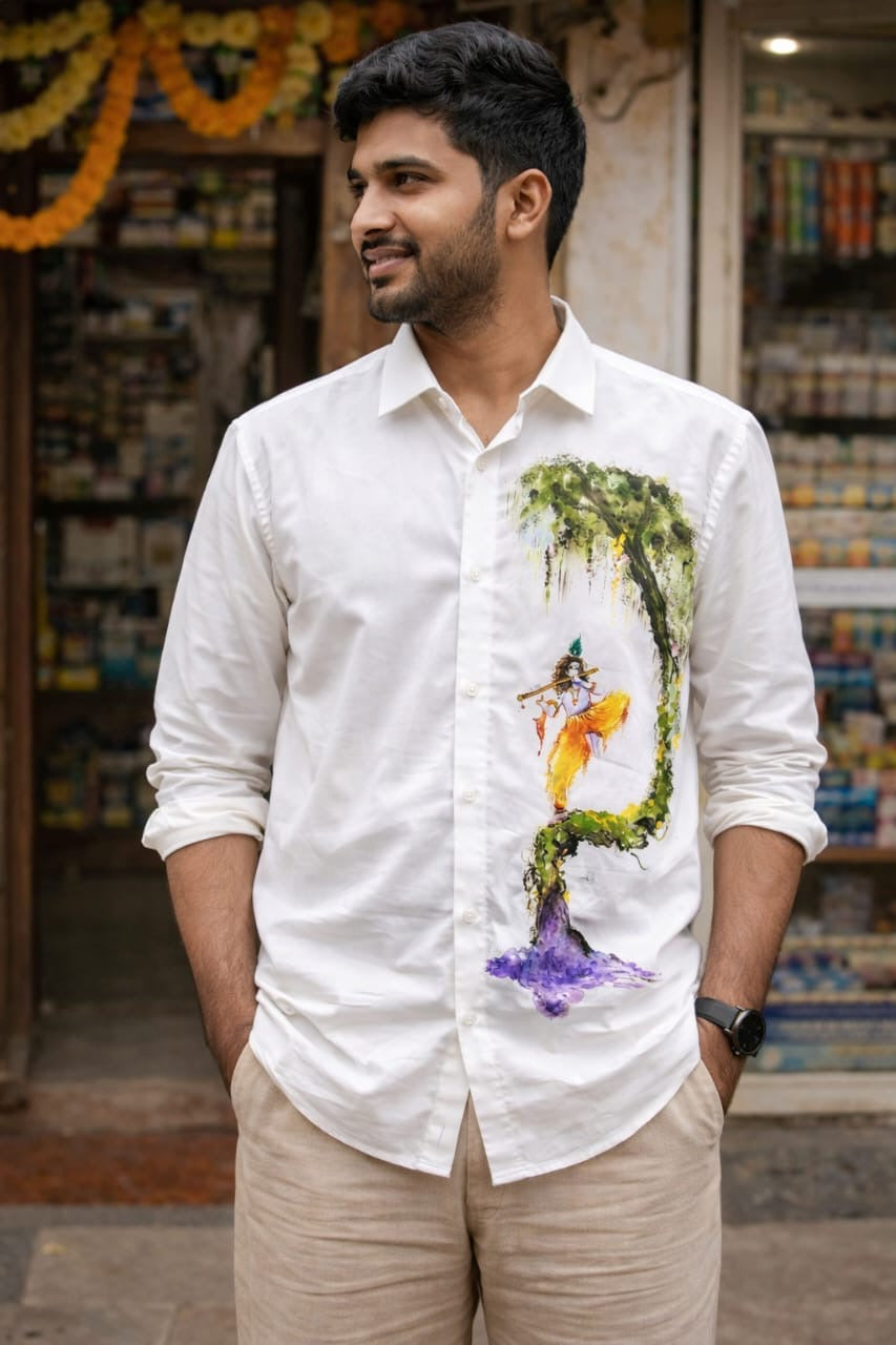 Leela of Krishna Handpainted Shirt