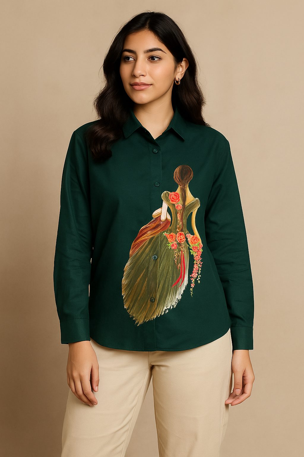 Princess Hand Painted Linen Shirt