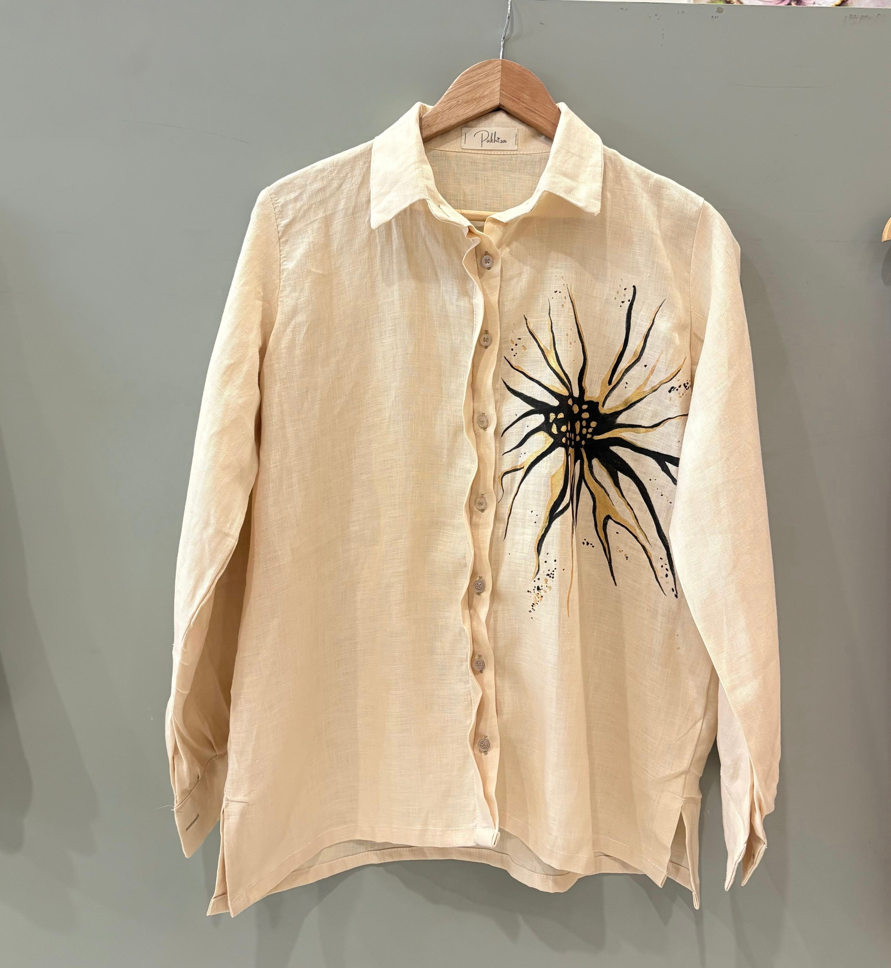 Sunburst Handpainted Linen Shirt