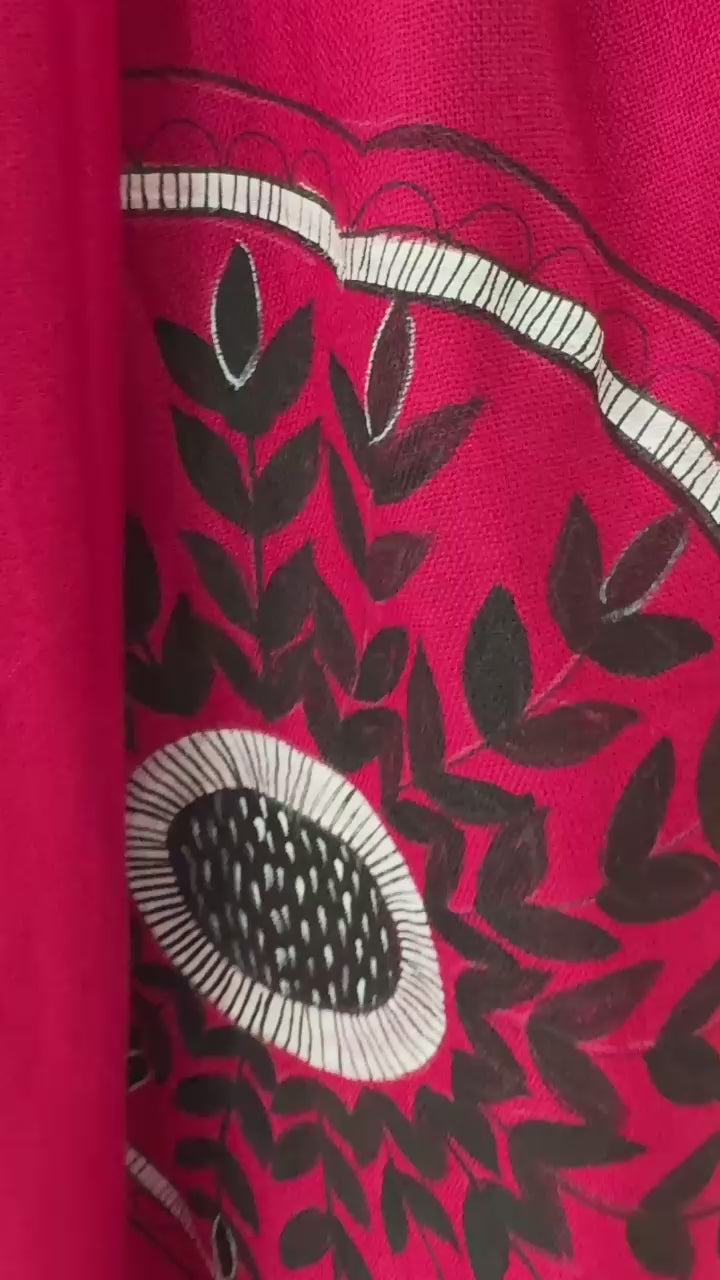 Hand-Painted Madhubani Art Stole