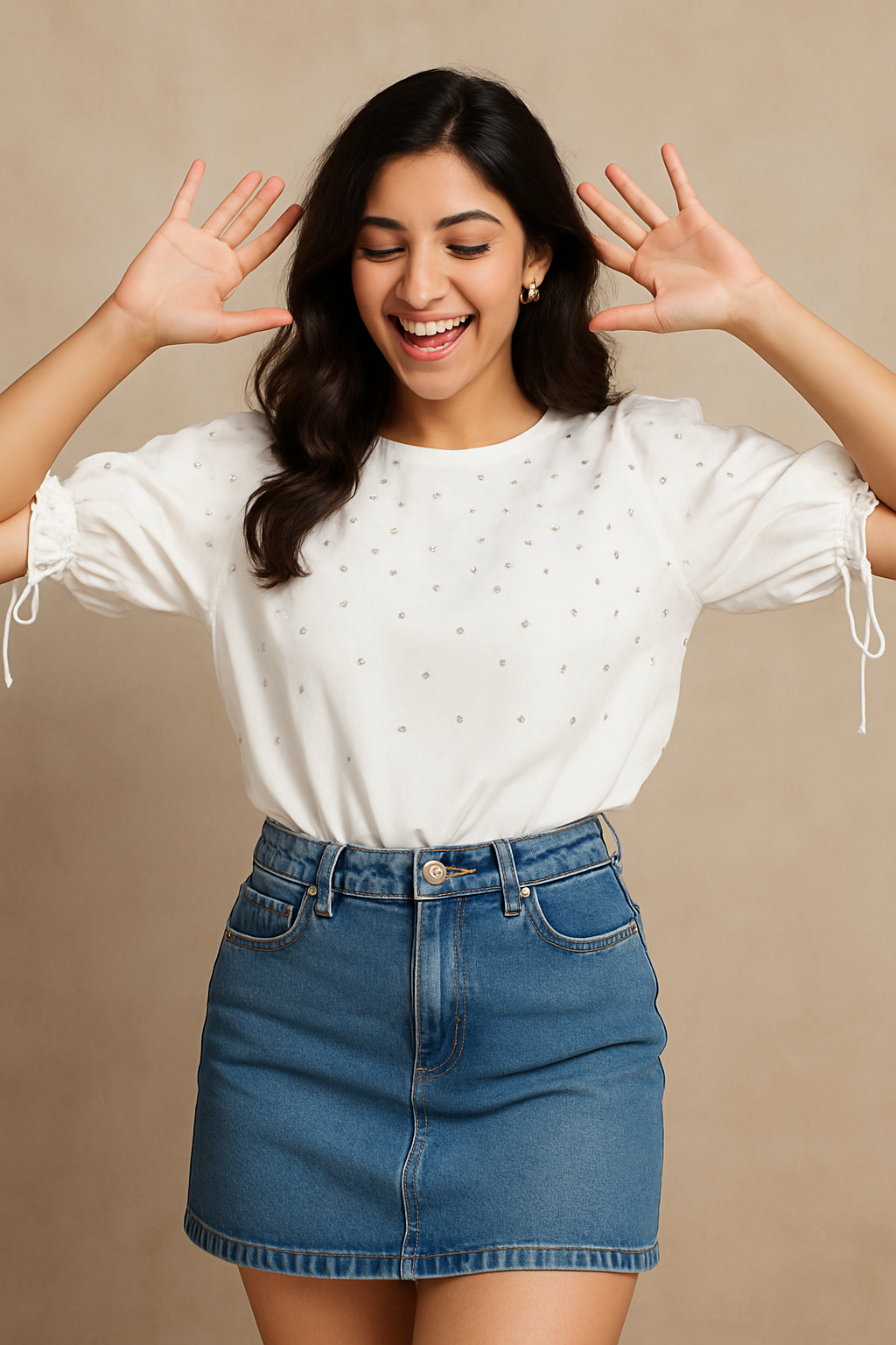 Embellished White Top